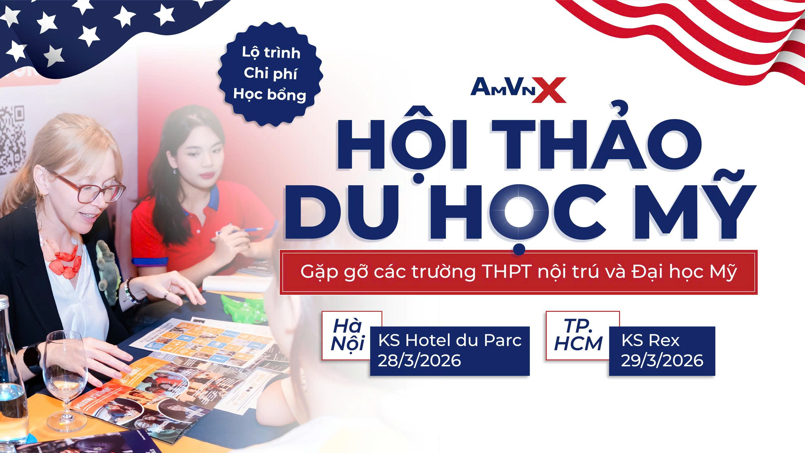 Gặp gỡ các trường THPT nội trú và đại học tại hội thảo du học Mỹ mùa xuân 2026