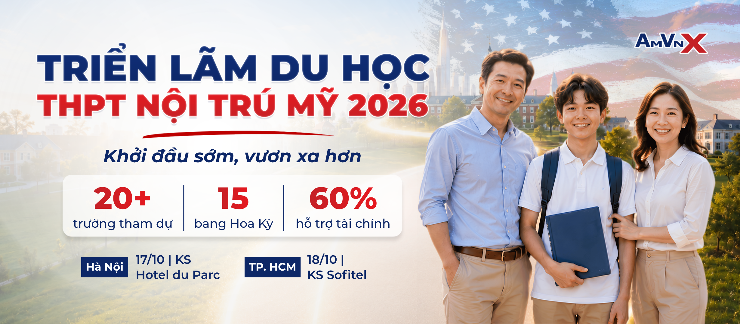 Triển Lãm Du Học THPT Nội Trú Mỹ AMVNX